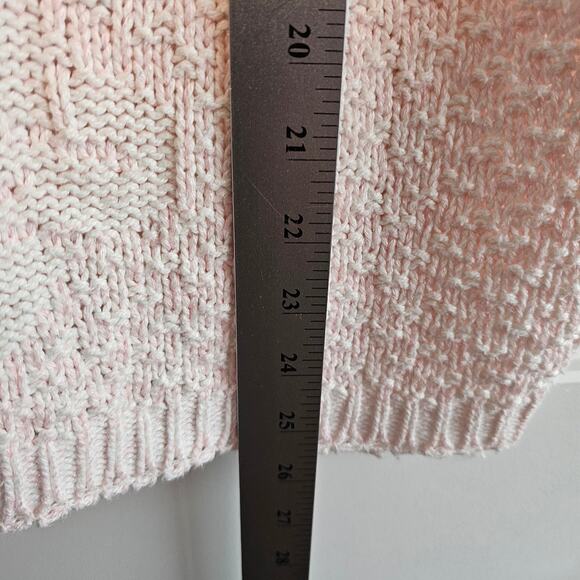 Vintage Lace Sweater Womens Large Pastel Pink 90s Glam Coquette Retro Cottage - Picture 7 of 10